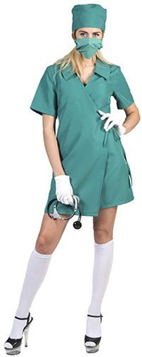 Dokter & Tandarts Kostuum | Bedwelmende Operatiekamer Chirurg | Vrouw | Maat 36-38 | Carnaval kostuum | Verkleedkleding